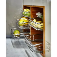 Gaveta Deslizante 570mm Aramada Fruteira Em Aço Inox Corredi Cor Cinza Foto mini 4