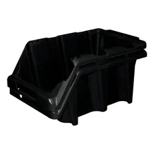 Gaveta Plástica Prática N5 Preto Empilhável Presto 1 Peça Foto mini 2