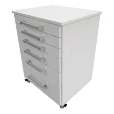 Gaveteiro Auxiliar Odontol贸gico Com 6 Gavetas Branco Foto mini 3
