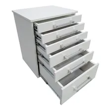 Gaveteiro Auxiliar Odontol贸gico Com 6 Gavetas Branco Foto mini 4