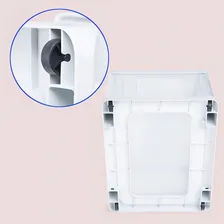 Gaveteiro Plastico Rattan 02 Gavetas Com Rodizio Branco Foto mini 4