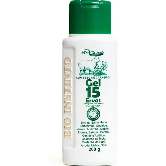Gel 15 Ervas Com Sebo De Carneiro Bio Instinto 200g Foto 1