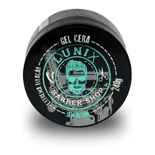 Gel Cera Modelador Para Cabelo Lunix Barber Shop 240gr Foto 1
