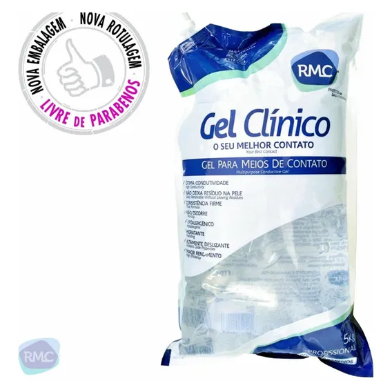 Gel clínico Condutor Incolor Para Ultrassom Rmc 5kg Bag Foto 1