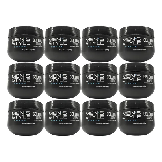 Gel Cola Black Men´s Style Premium Extra Forte 12 Und Eaê Foto 1