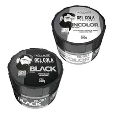 Gel Cola Modelador Incolor + Gel Cola Black 300g Tr贸ia Hair Foto mini 1