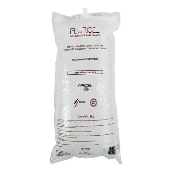 Gel Condutor Para Ultrassom E Exames Plurigel - Bag 2 Kg Foto 1