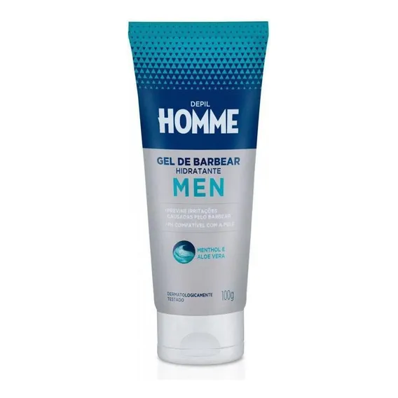 Gel De Barbear Hidratante Depil Homme Masculino Deo 100g Foto 1