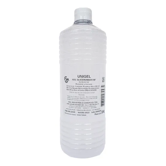 Gel Glicerinado Para RadiofrequĂȘncia Unigel 1kg Frasco Foto 1