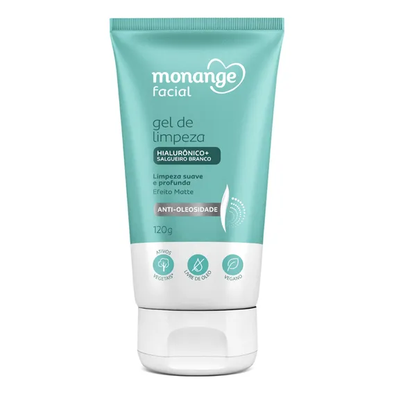 Gel Limpeza Facial Hialuronico Pele Oleosa Monange 120ml Foto 1
