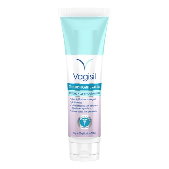 Gel Lubrificante a Base de Água Vagisil Lubrificação Vaginal Instantânea 100g Foto 1