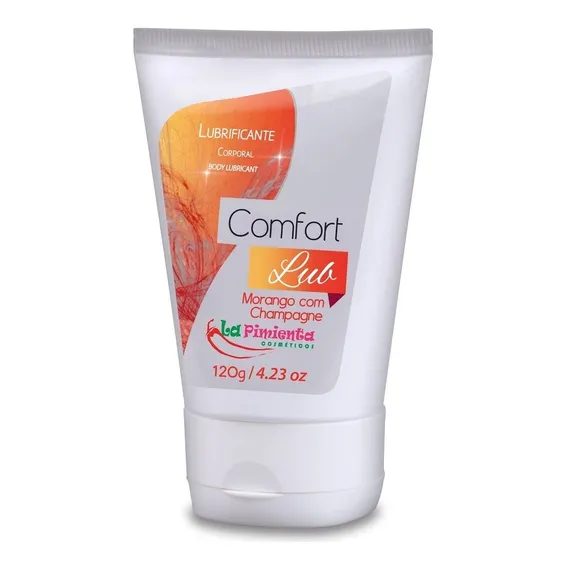 Gel Lubrificante Íntimo 120g Sabor Morango Com Champagne Top Foto 1