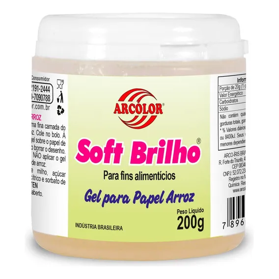Gel Para Papel Arroz Soft Brilho 100g - Arcolor Foto 1