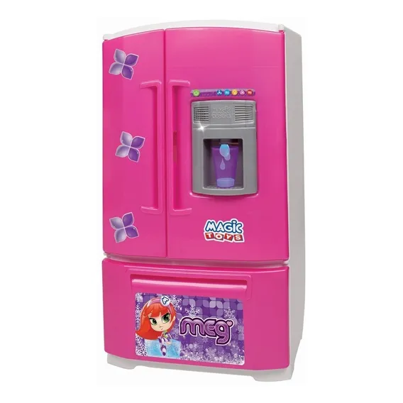 Geladeira Infantil Inverse Sai Água Na Porta 8053 Magic Toys Cor Rosa Foto 1