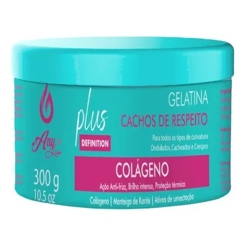 Gelatina Capilar Cachos De Respeito Any Liss 300g Foto 1
