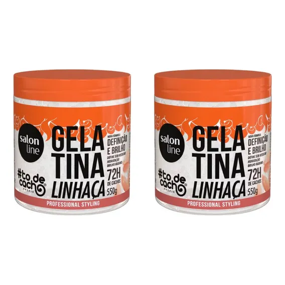 Gelatina Capilar Salon Line 550g Todecacho Linhaca-kit C/2un Foto 1