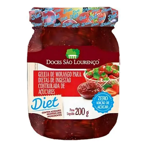 Geleia Diet Morango Sao Lourenco 200g Foto 1