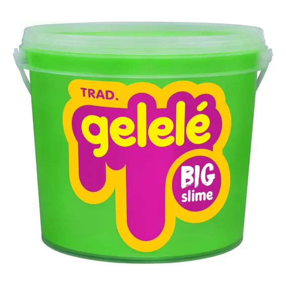 Gelelé Slime Meleca Geléia Massinha Big Balde Cor Verde Foto 1