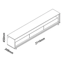 Gelius M贸veis Painel para TV Rack para TV Conjunto Rack e Painel Ripado Painel Nobr Naturale Foto mini 4