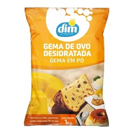 Gema De Ovo Pasteurizada Em P贸 Dim - 1 Kg Full Foto 1