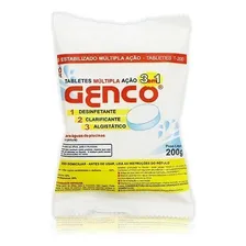 Genco Cloro Pastilha Múltipla Ação Para Piscina 200g Tablete Foto  mini 1