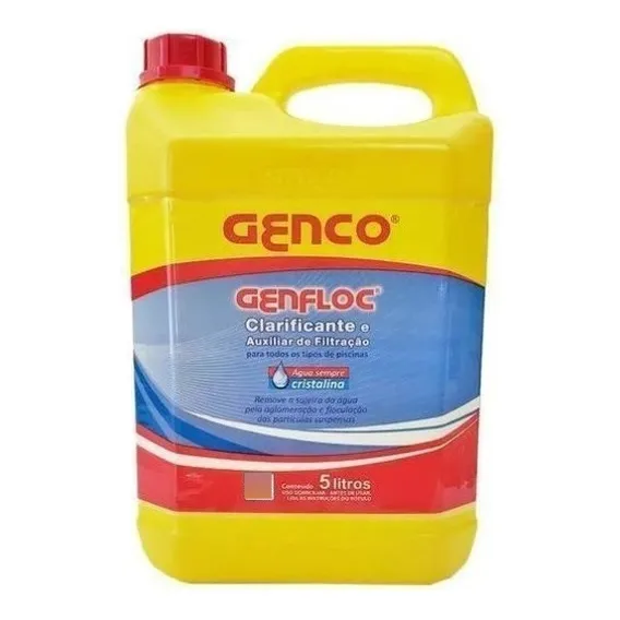 Genco Genfloc Clarificante E Auxiliar De Filtração Água Piscina 5 litros Foto 1