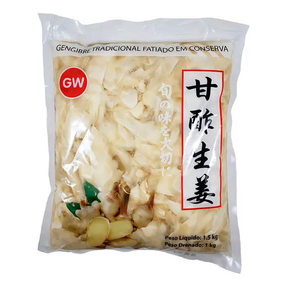 Gengibre Em Conserva Fatiado Gari Shoga Gw 1kg Foto 1
