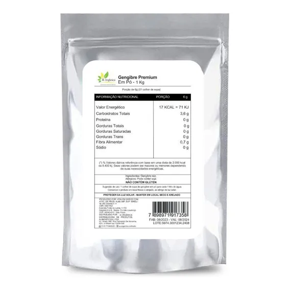 Gengibre Em P贸 Premium 1kg Foto 1