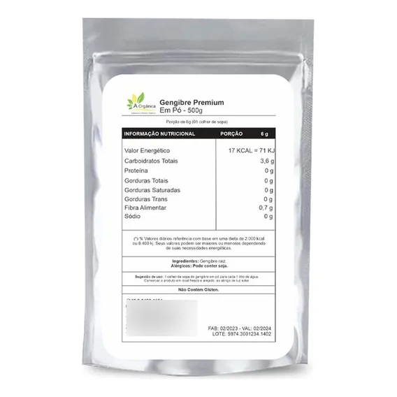 Gengibre Em P贸 Premium 500g Foto 1