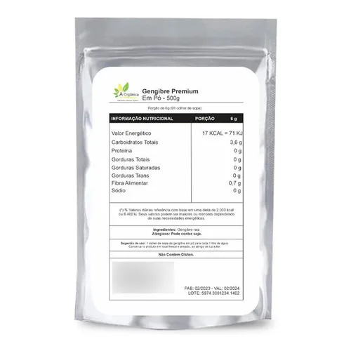 Gengibre Em P贸 Premium 500g Foto 1