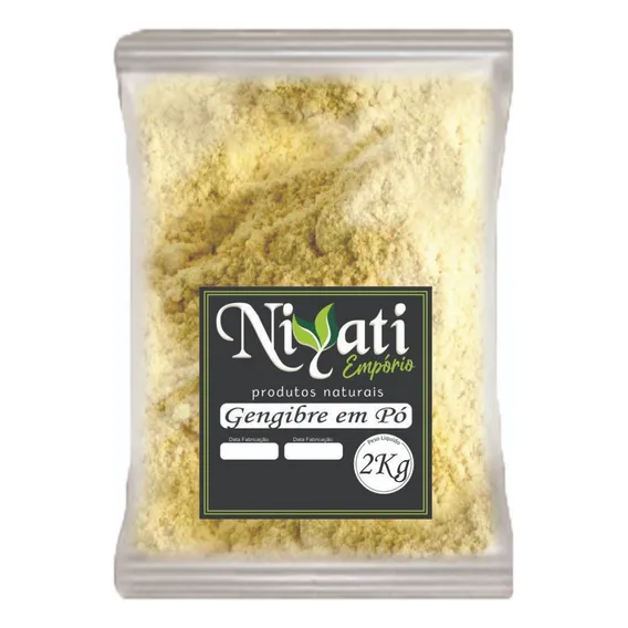 Gengibre Em P贸 Puro Pacote De 2 Kg - 100% Puro Niyati Foto 1