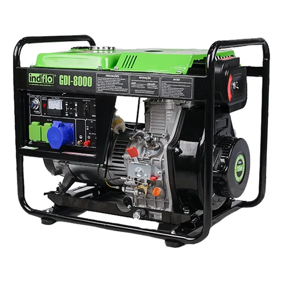 Gerador Diesel 8000 Trifásico 220v Indflo Sistema Avr Foto 1