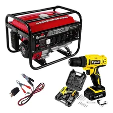 Gerador Energia 3,1 Kva Toyama + Parafusadeira Evald 12v Foto mini 1