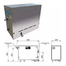 Gerador Vapor Inox Sauna 6kw 220v Quadro Anal贸gico Sodramar Foto mini 4