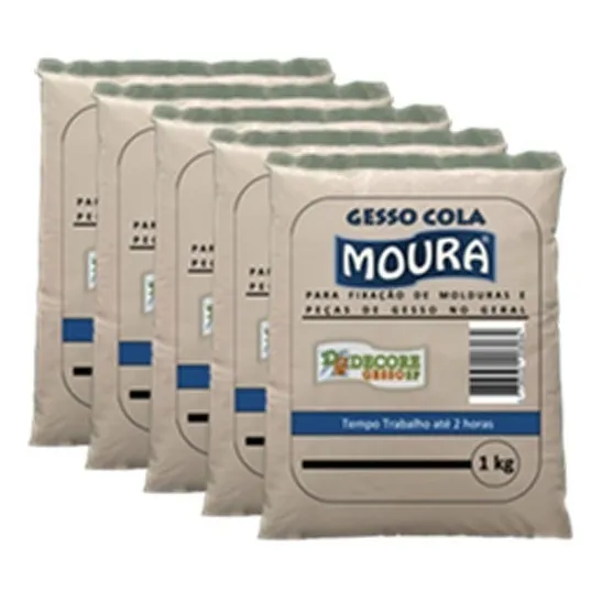 Gesso Cola Moura 1kg - 5 Unidades Foto 1