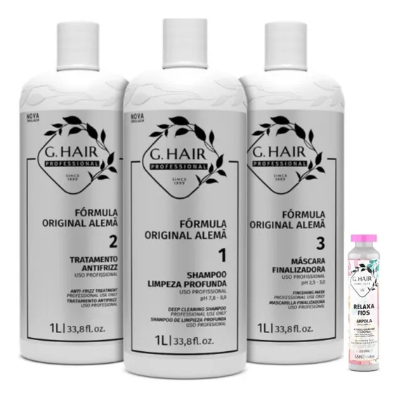 Ghair Escova Progressiva Alemã - 3x1 Litro + Ampola 45ml Foto 1