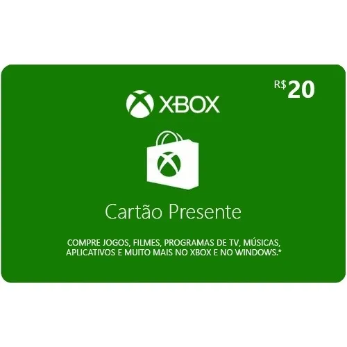 Gift Card Digital Microsoft Xbox 20 Reais Foto 1
