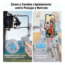Gimbal Estabilizador Para Celular Axnen Hq6 Gimbal De 3 Eixos Cinza Foto mini  3