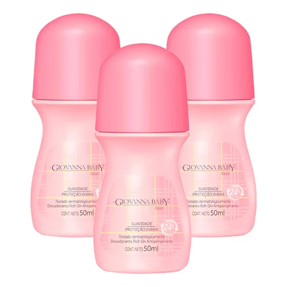 Giovanna Baby Classic Desodorante Roll-on 50ml (kit Com 3) Foto 1