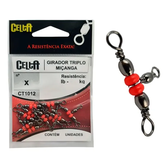 Girador Triplo Miçanga Para Pesca - Celta Foto 1