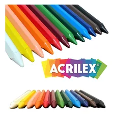 Giz Cera Grosso Big Triangular 12 Cores Jumbo Acrilex Foto mini 1