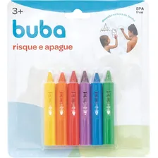 Giz De Banho Risque E Apague 6 Cores Buba Com Esponja Foto mini 4