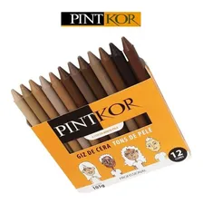 Giz De Cera Profissional Pintkor 12 Tons Afro Foto mini  2