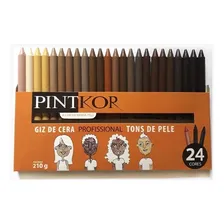 Giz De Cera Profissional Pintkor 24 Tons De Pele Cor Marrom-claro Foto mini 1