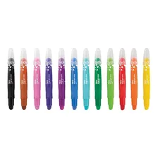 Giz De Cera Retrátil Mega Gel Color 12 Cores Cheirinho Tris Foto mini  2