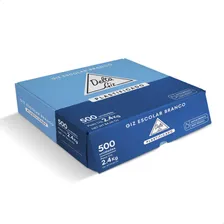 Giz Escolar Plastificado Branco Master Caixa Com 500un Foto  mini 1