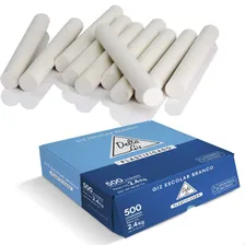 Giz Escolar Plastificado Branco Master Caixa Com 500un Foto mini 4