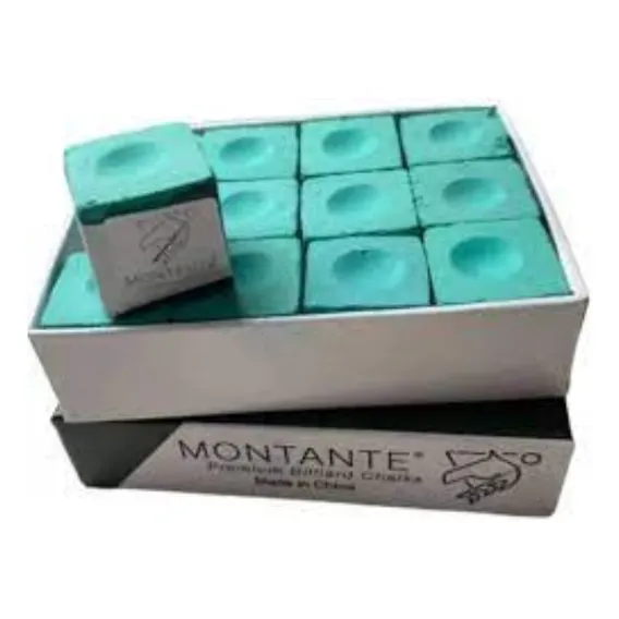 Giz Montante Para Taco De Sinuca 12 Unidades Profissional Cor Verde Foto 1
