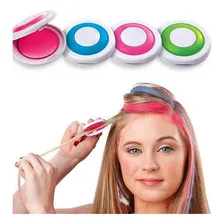 Giz Para Colorir Cabelo Carimbo Kit 4 Cores Imediata Foto mini 1