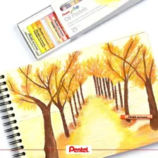 Giz Pastel Oleoso Óleo Oil Pentel 25 Cores Com Foto mini 3